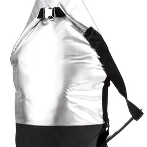 EUC Paco Rabanne 48 Hour Silver Metallic Travel Backpack Men's /Women's/Unisex